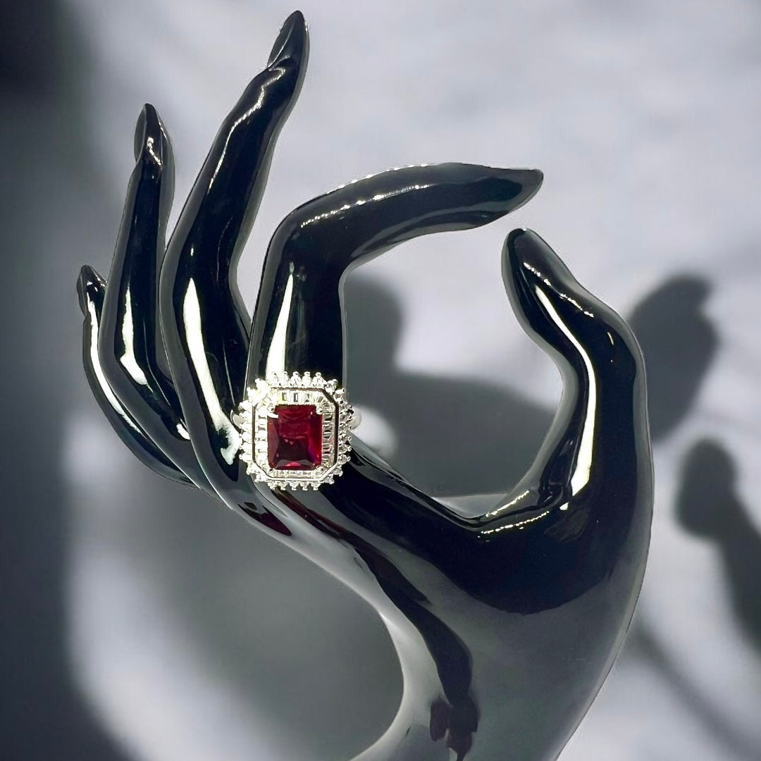 Zaira Crimson Crown Ring