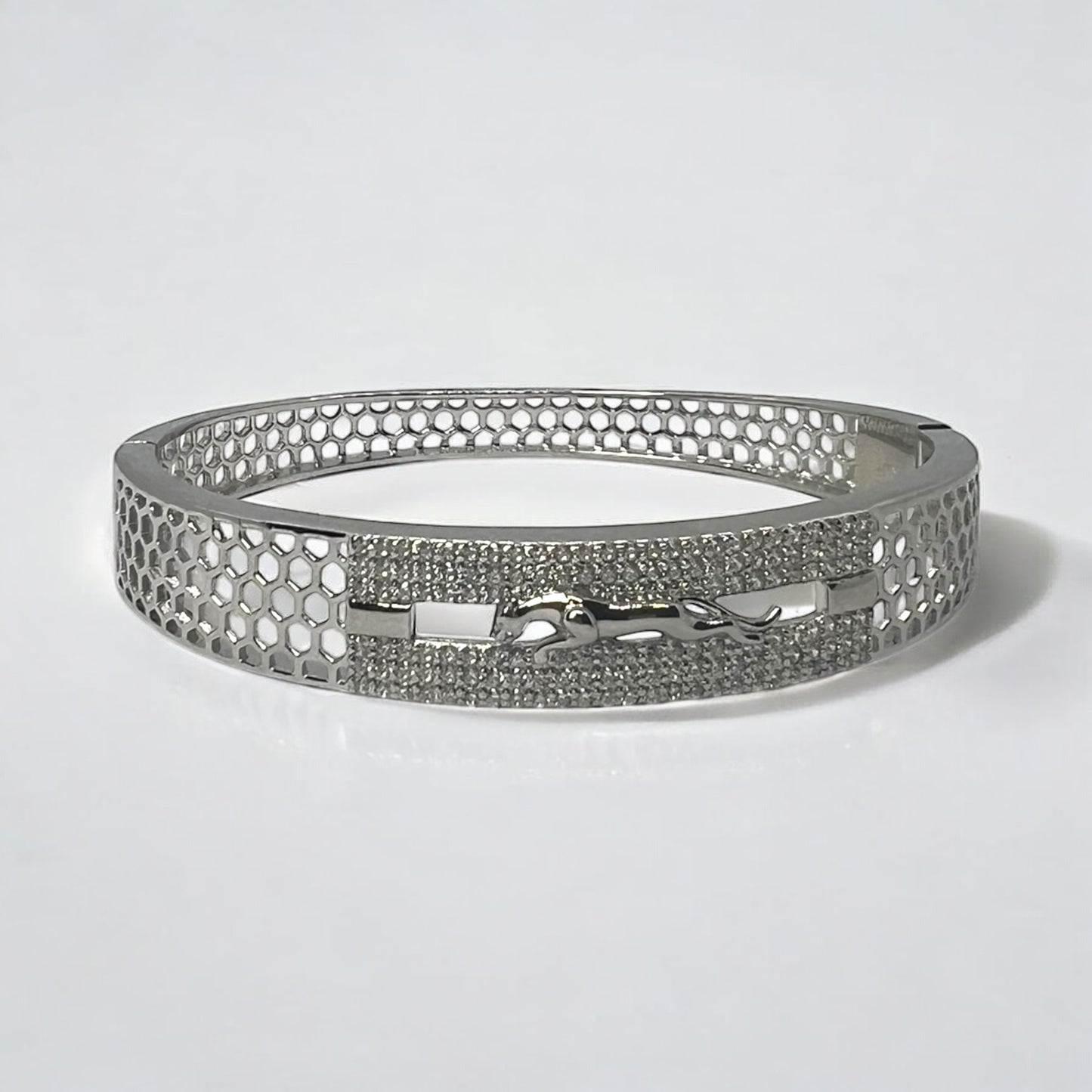 Aeris Panther Kada - Gents Sterling Silver Power Cuff