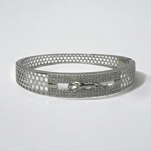 Aeris Panther Kada - Gents Sterling Silver Power Cuff