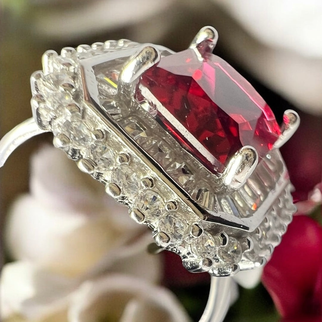Zaira Crimson Crown Ring