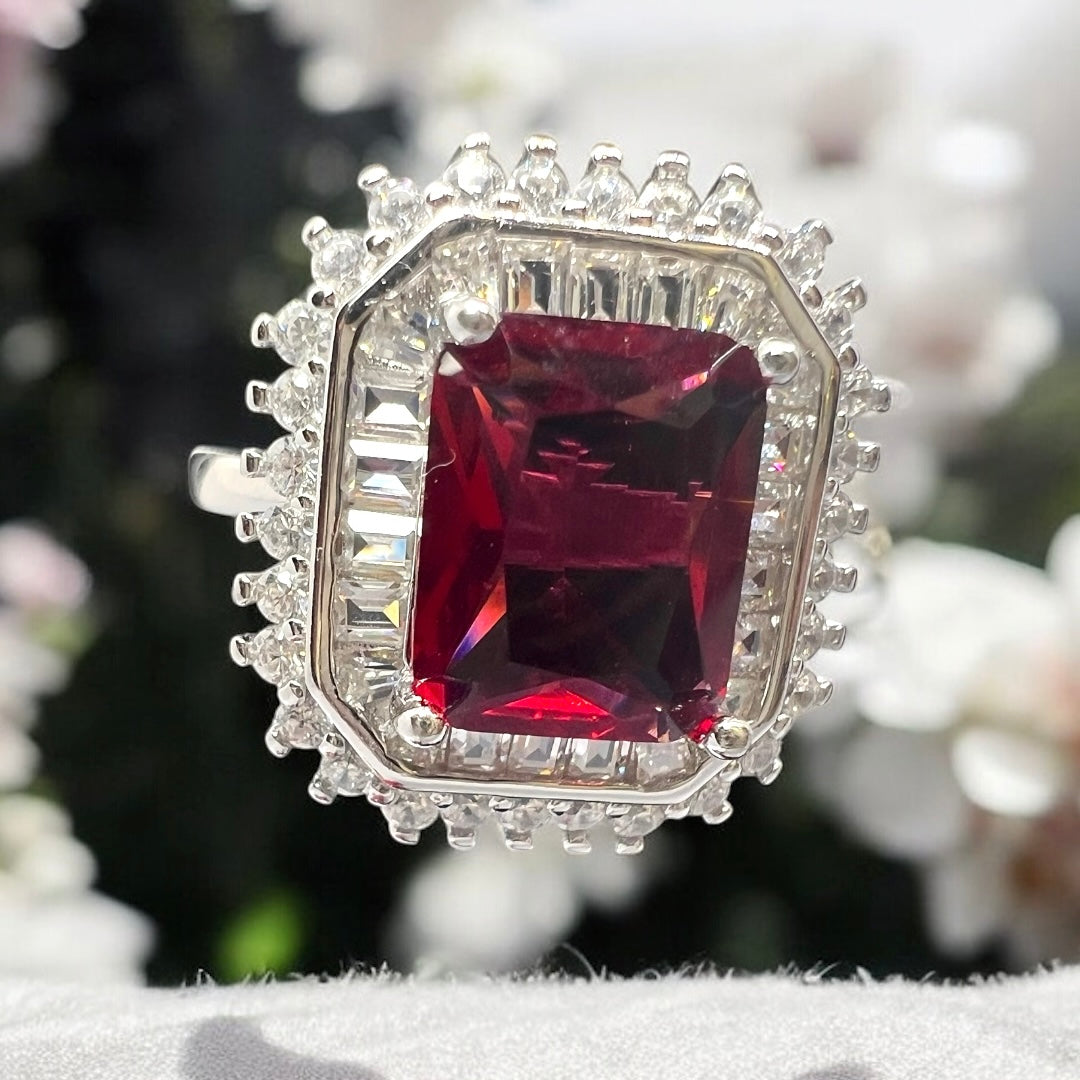 Zaira Crimson Crown Ring