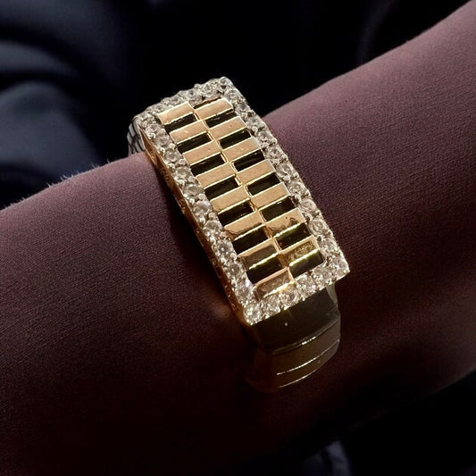 Empire Grid Silver Ring